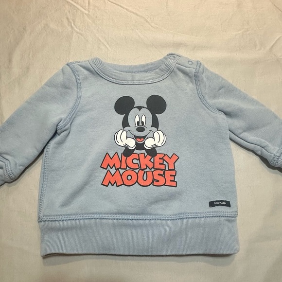 Disney - LIKE NEW - Baby Blue Mickey Mouse Sweatshirt - Picture 1 of 3